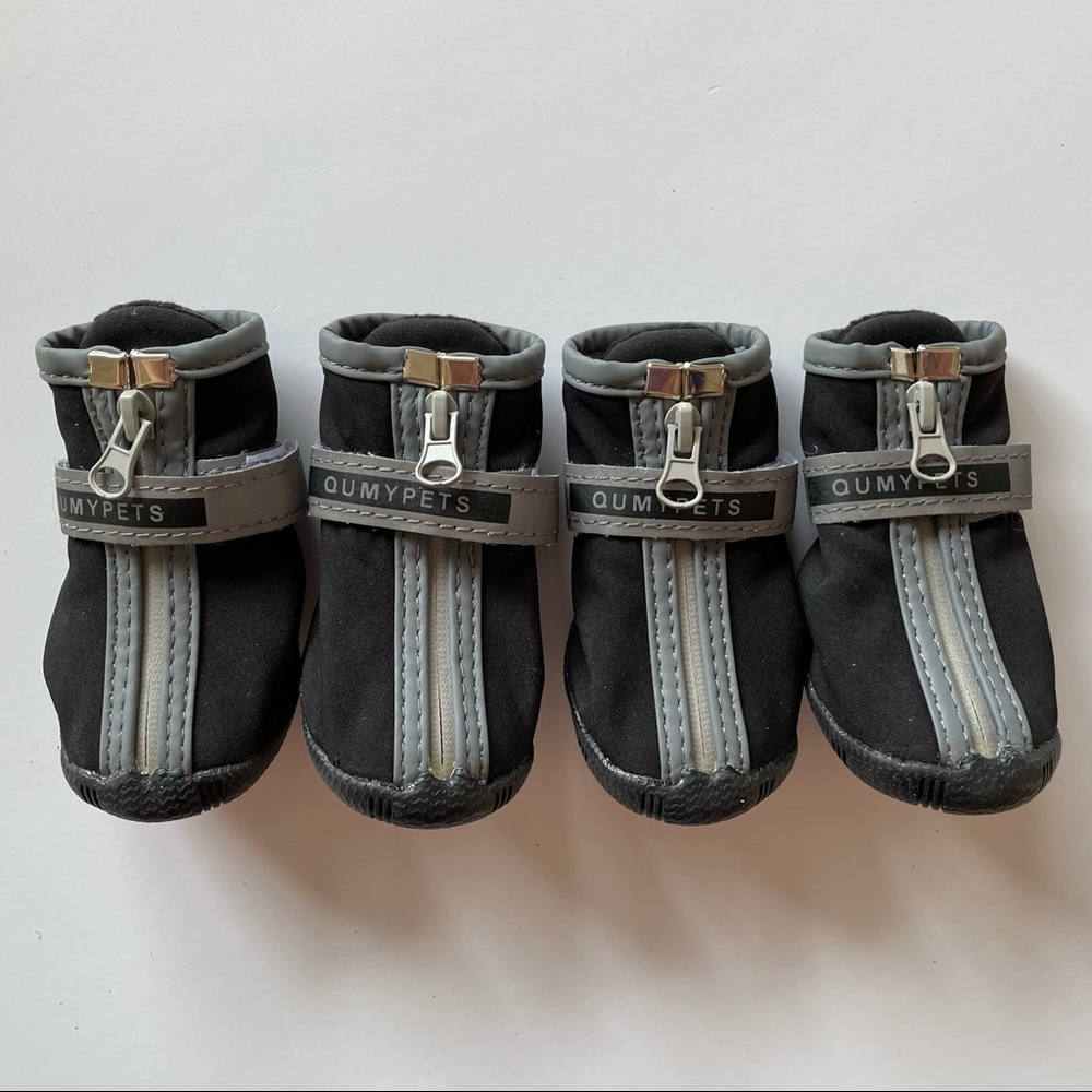 Waterproof Dog Boots Black Size 4 (17-22lbs)